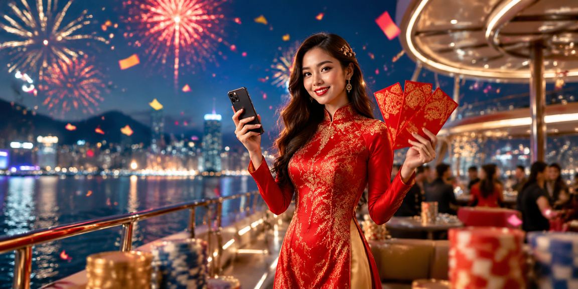 Người dùng Nha Trang nhận phong bì đỏ ưu đãi khuyến mãi trong trang phục áo dài truyền thống